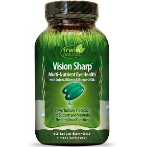 Irwin Naturals, Vision Sharp, Mistura de Nutrientes para a Saúde dos Olhos, 42 Cápsulas Gelatinosas Líquidas
