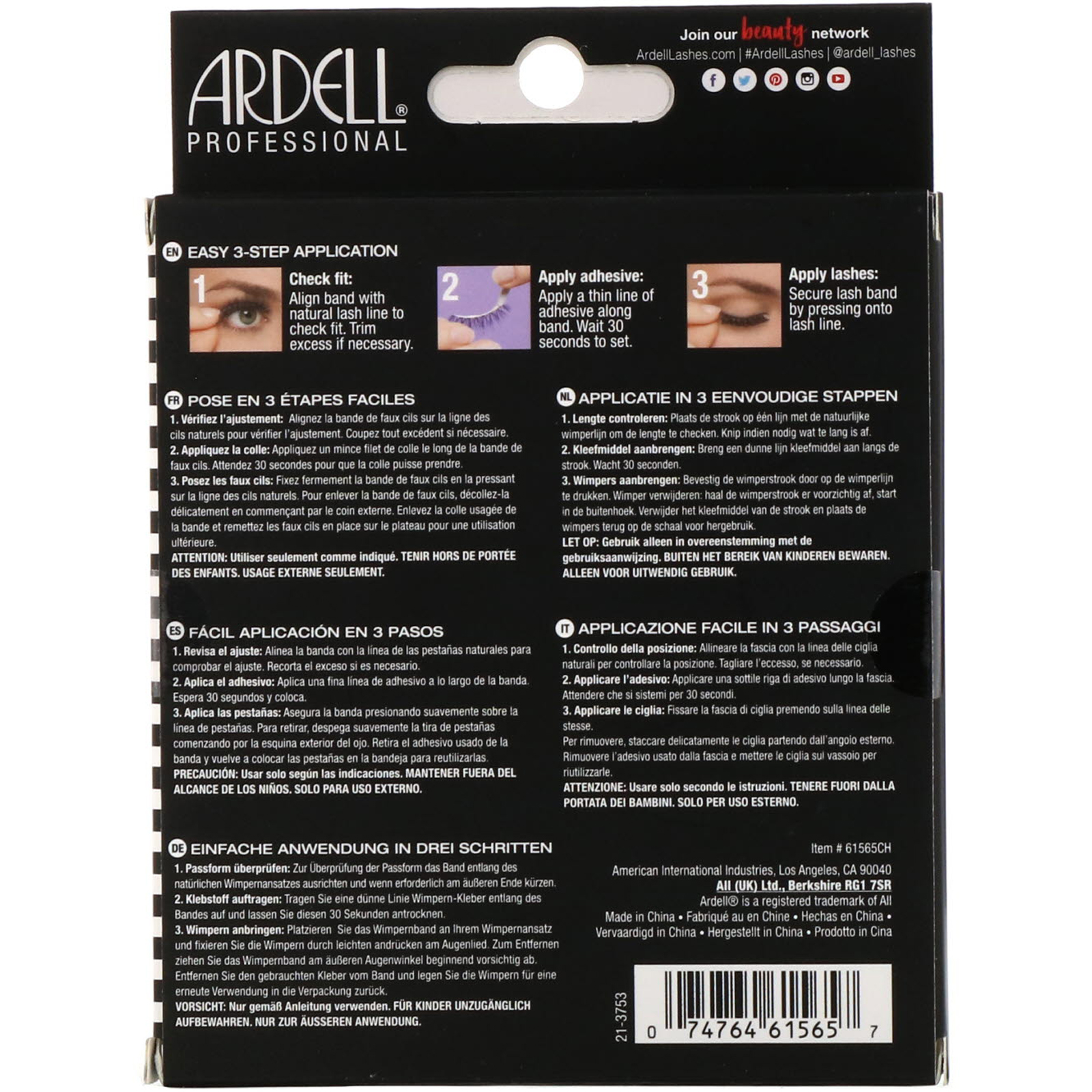 Ardell, Wispies, os Originais Cílios Forrados com Invisiband, 5 Pares - Imagem 2