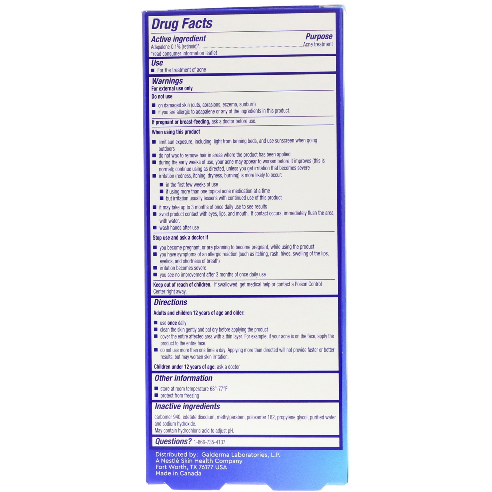 Differin, Adapaleno Gel 0,1%, Tratamento da Acne, 15 g (0,5 oz) - Imagem 2