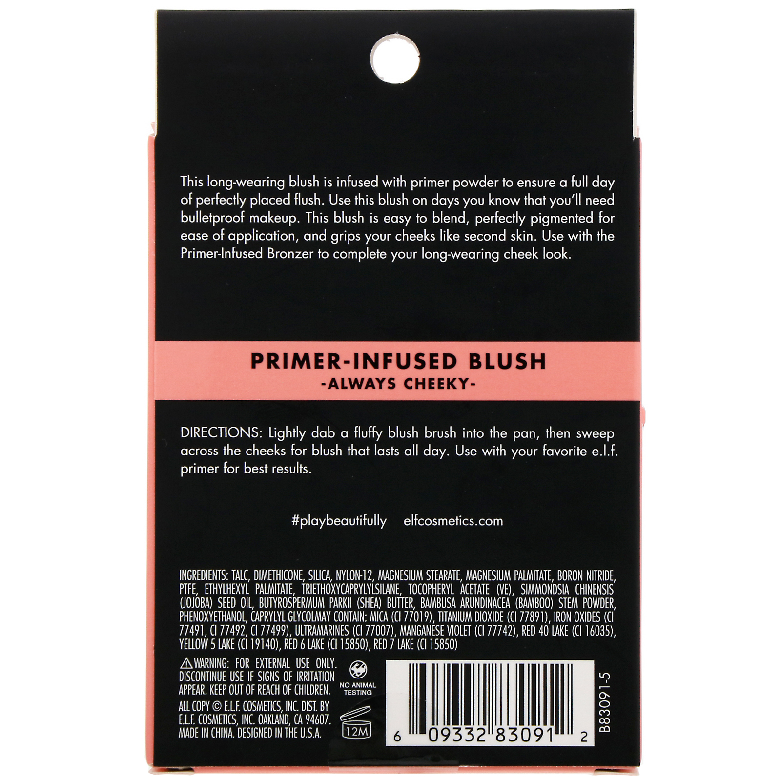 E.L.F., Blush com Infusão de Primer, Always Cheeky, 10 g (0,35 oz) - Imagem 3