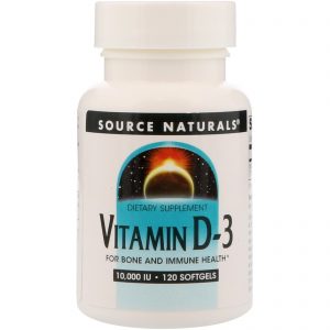 Source Naturals, Vitamina D-3, 10.000 IU, 120 Softgels