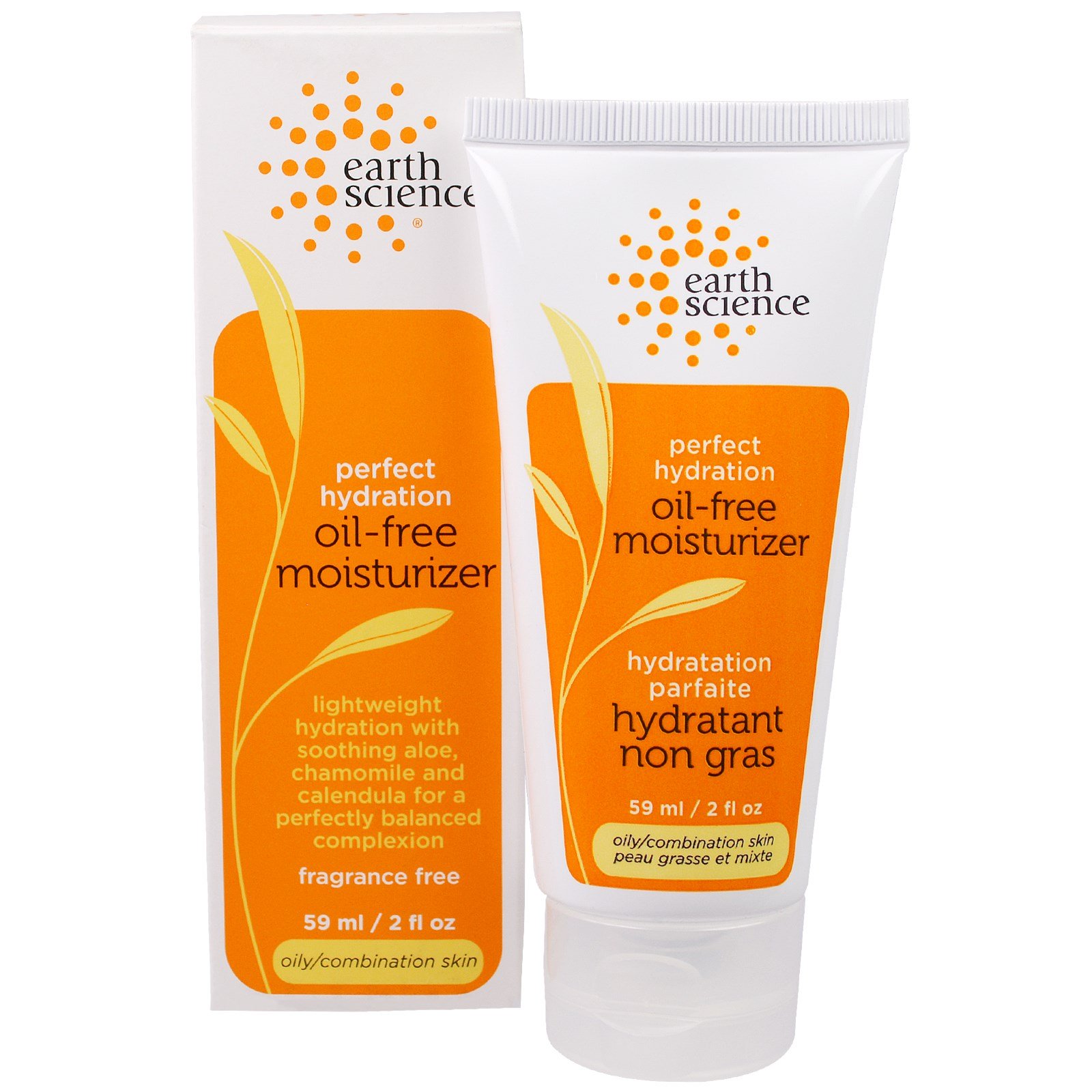 Earth Science, Hidratação Perfeita, HIdratante Sem Óleo, Sem Perfume, 59ml