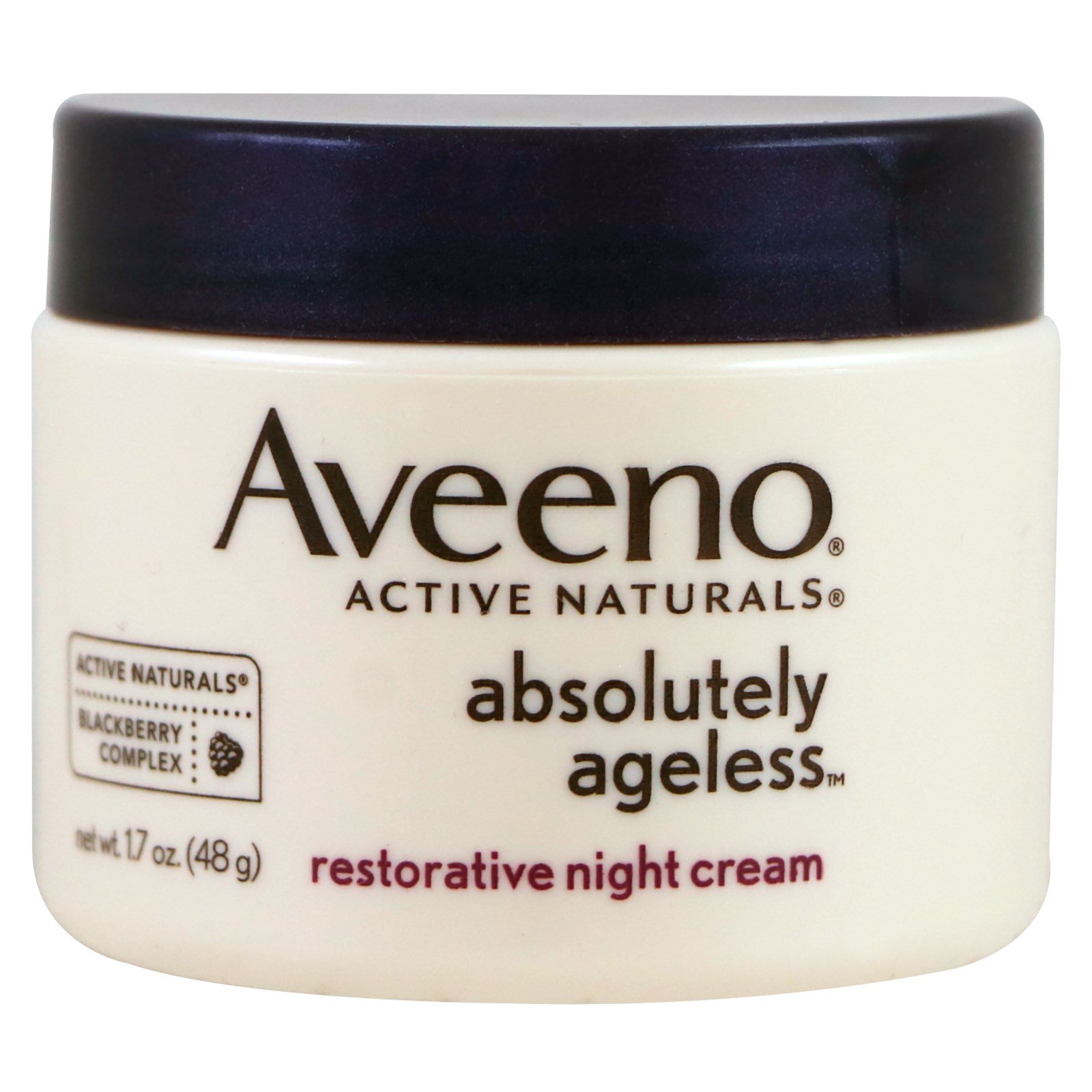 Aveeno, Absolutamente sem envelhecimento, Creme restaurador noturno, 1,7 oz (48 g)