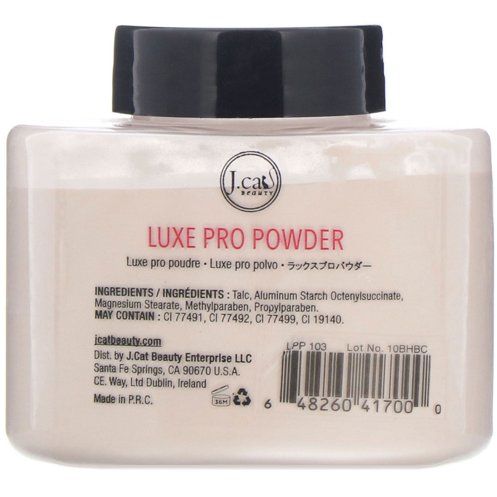 J.Cat Beauty, Pó profissional de luxo, LPP103 Porcelana, 42 g - Imagem 2