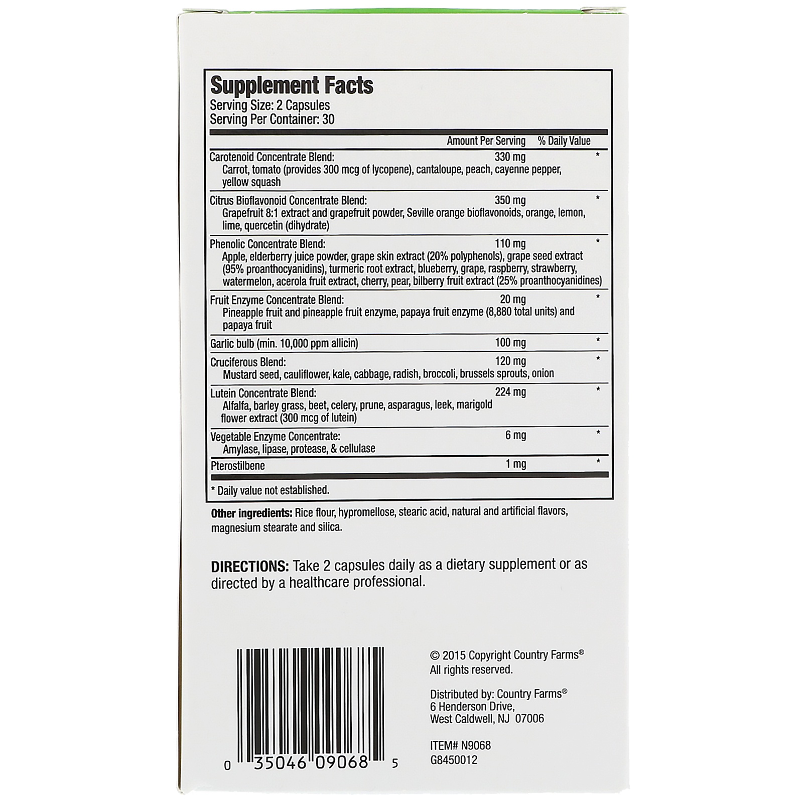 Country Farms, Super Fruit & Veggies, Natural Fruit & Vegetable Formula, 60 Capsules - Imagem 2