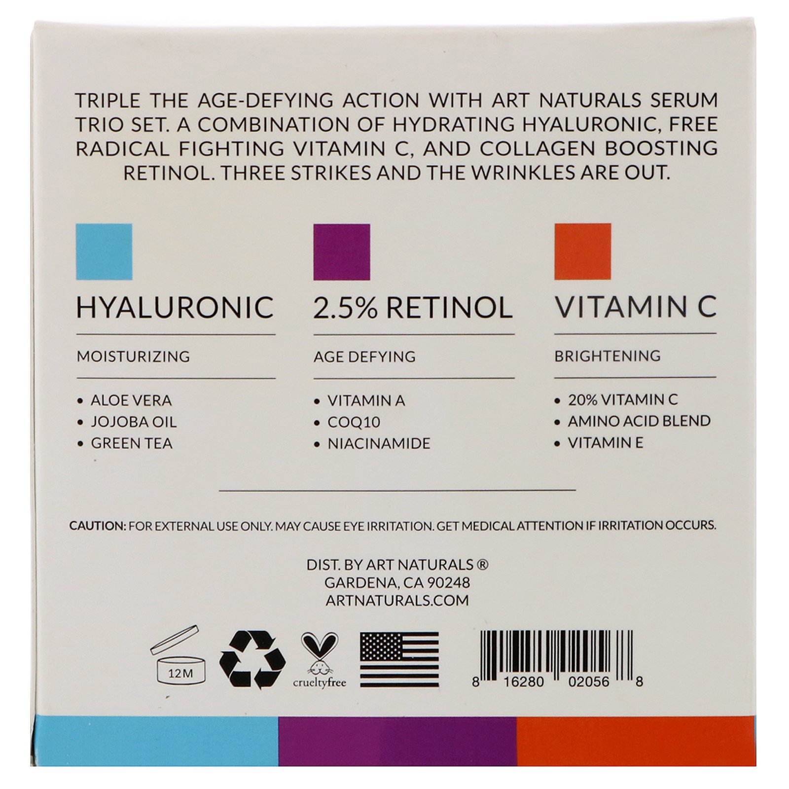 Artnaturals, Serum Trio Set, Anti-Aging, 3 Serums, 1 fl oz (29.5 ml) Each - Imagem 2