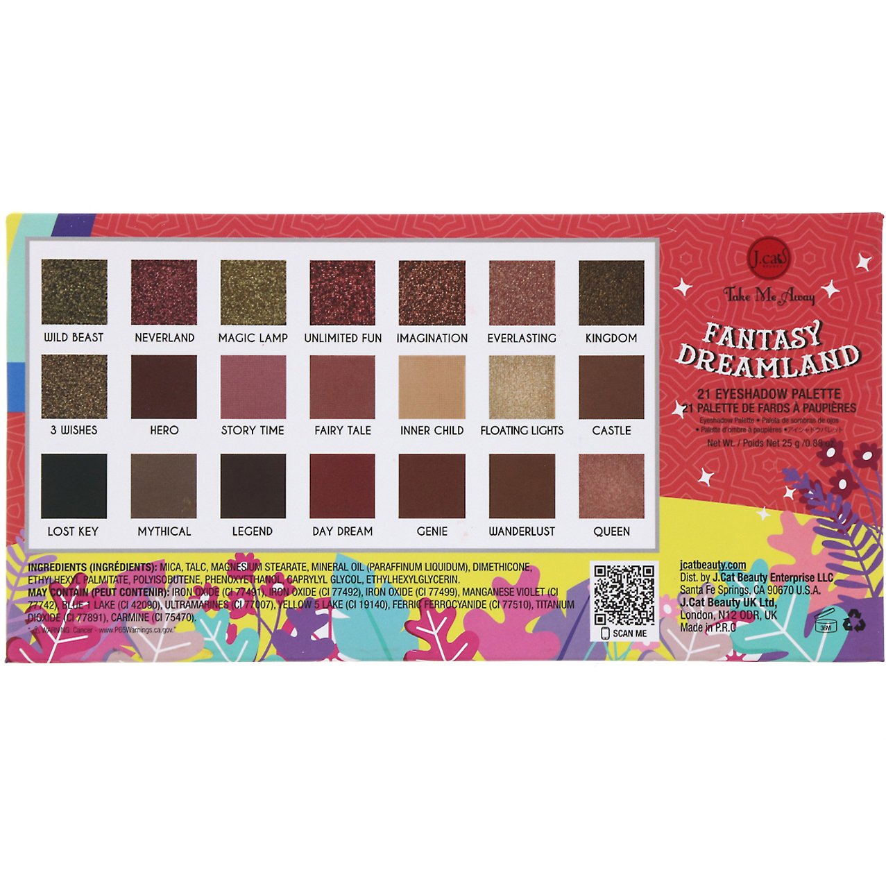 J.Cat Beauty, Paleta de sombras Take Me Away, ESP303 Terra dos sonhos da fantasia, 25 g - Imagem 3