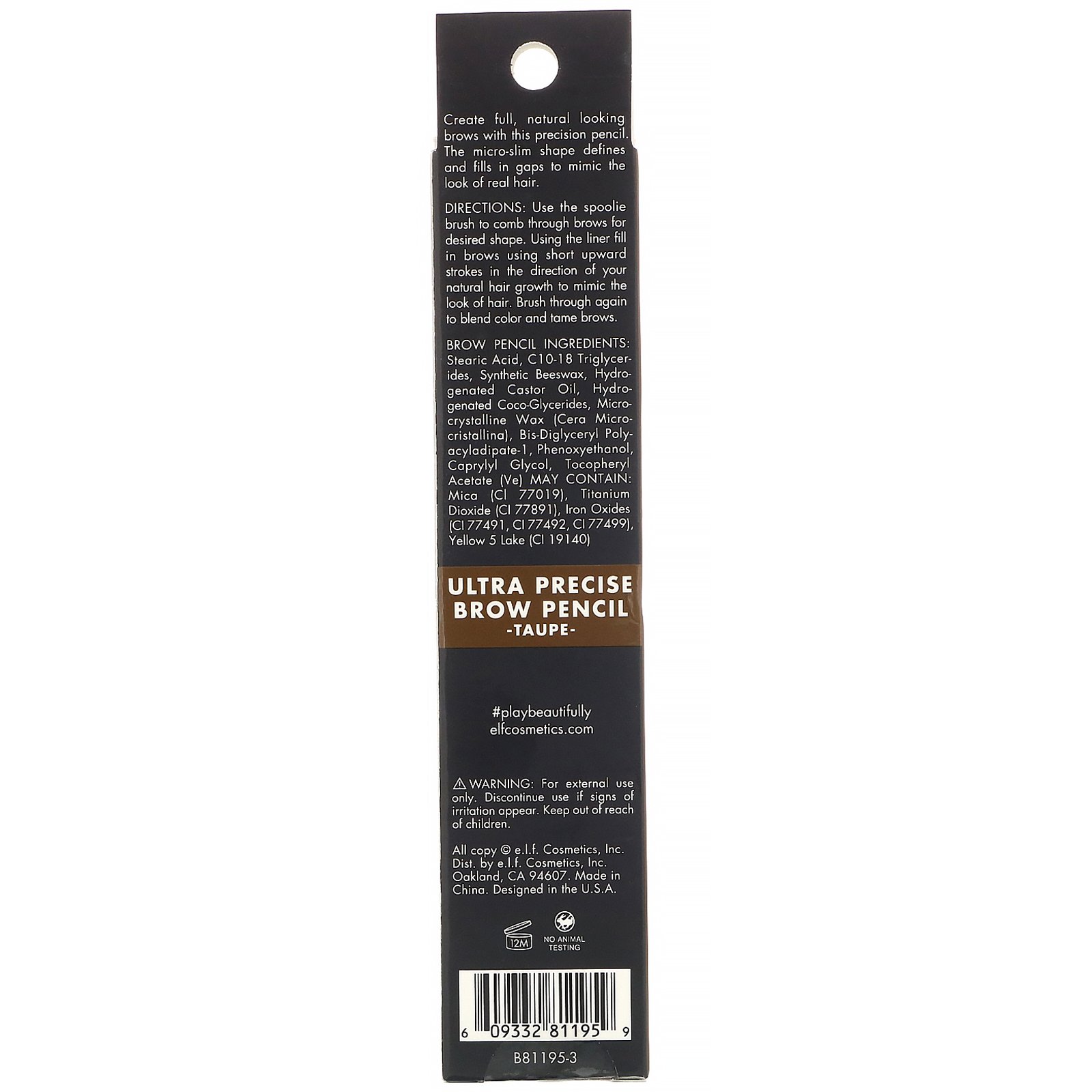 E.L.F., Lápis de Sobrancelhas Ultraprecisa, Castanho Acinzentado, 0,05 g (0,002 oz) - Imagem 3