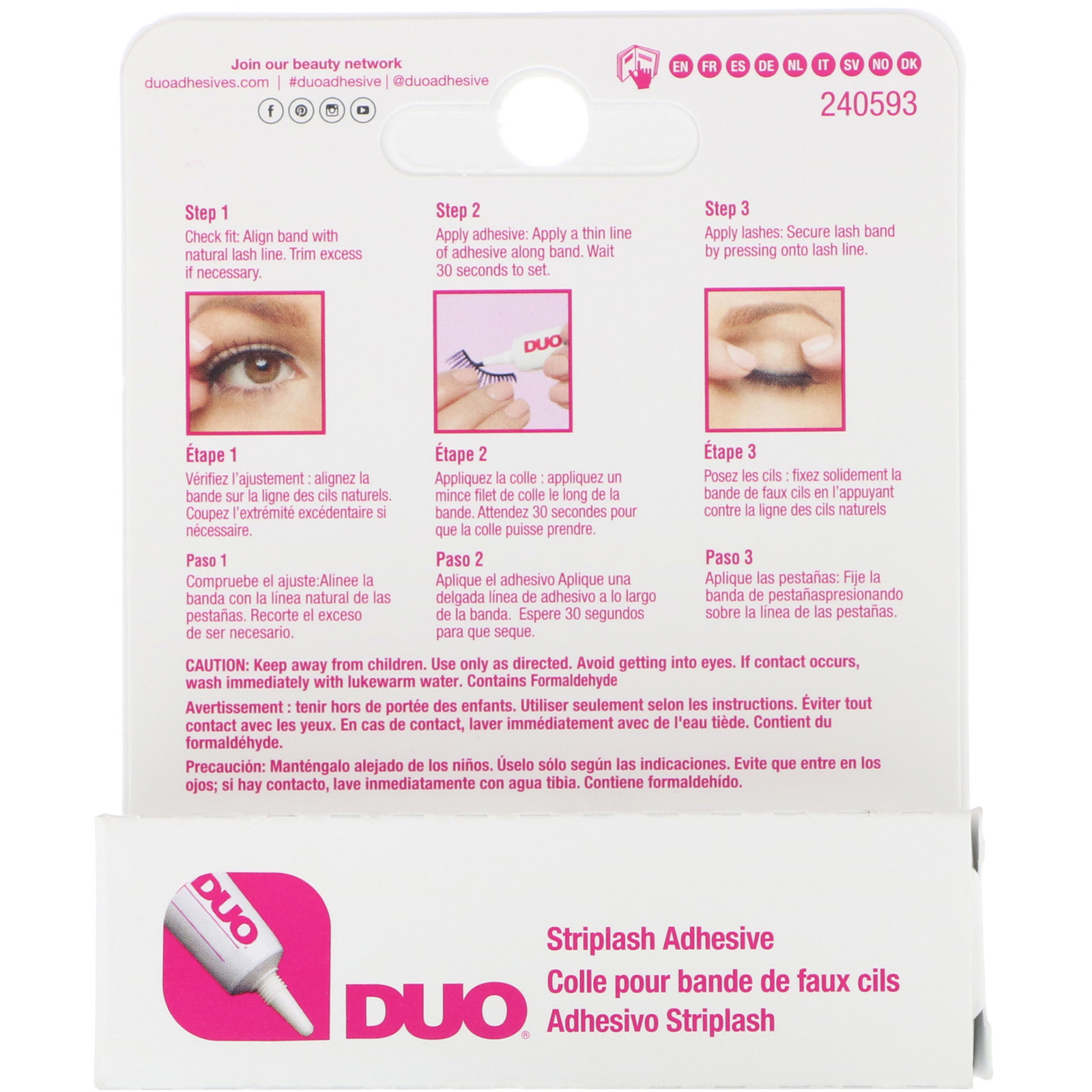 DUO, Cola de Cílios Postiços, Escuro, 7 g (0,25 oz) - Imagem 3