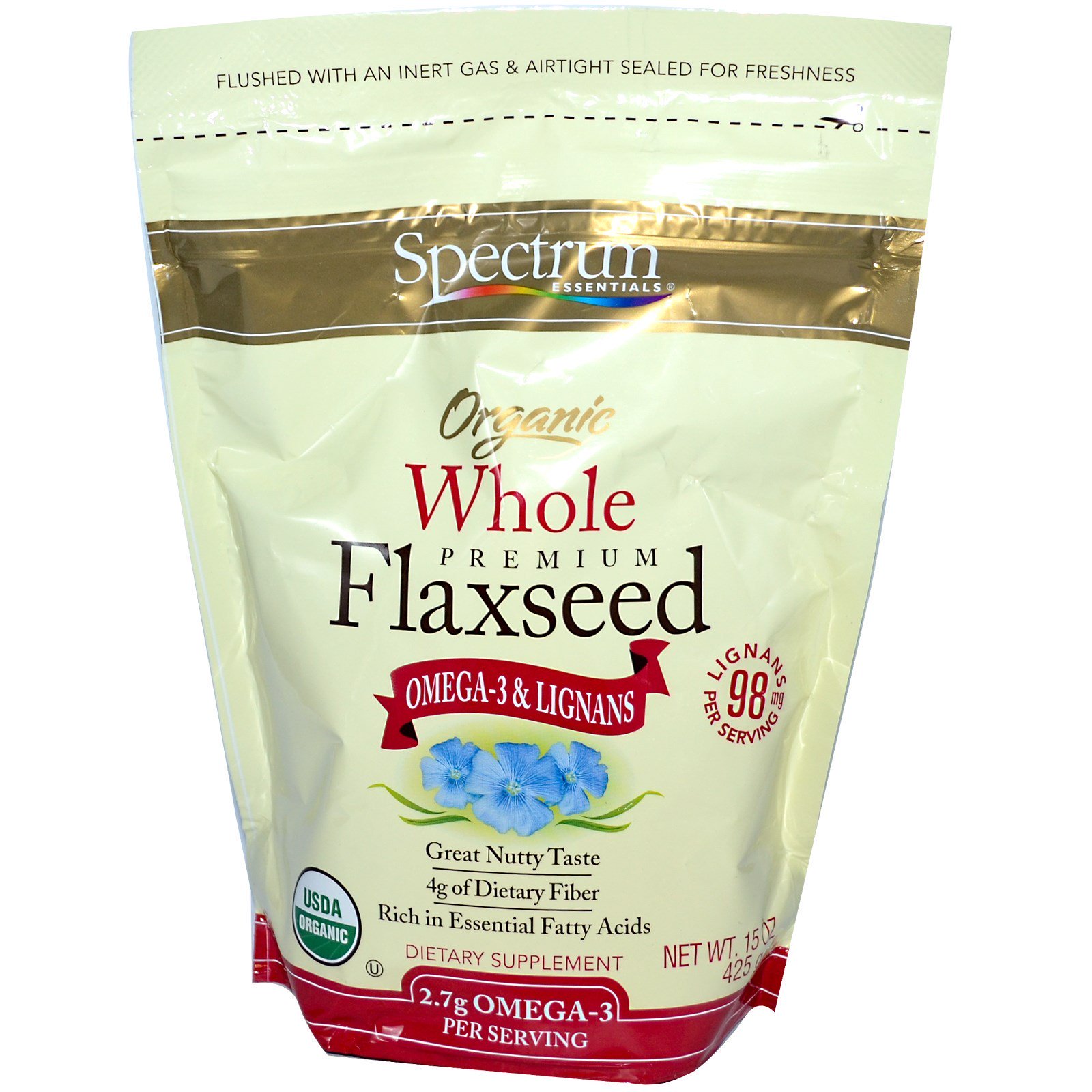Spectrum Essentials, Linhaça Premium Integral Orgânica, 425 g (15 oz)