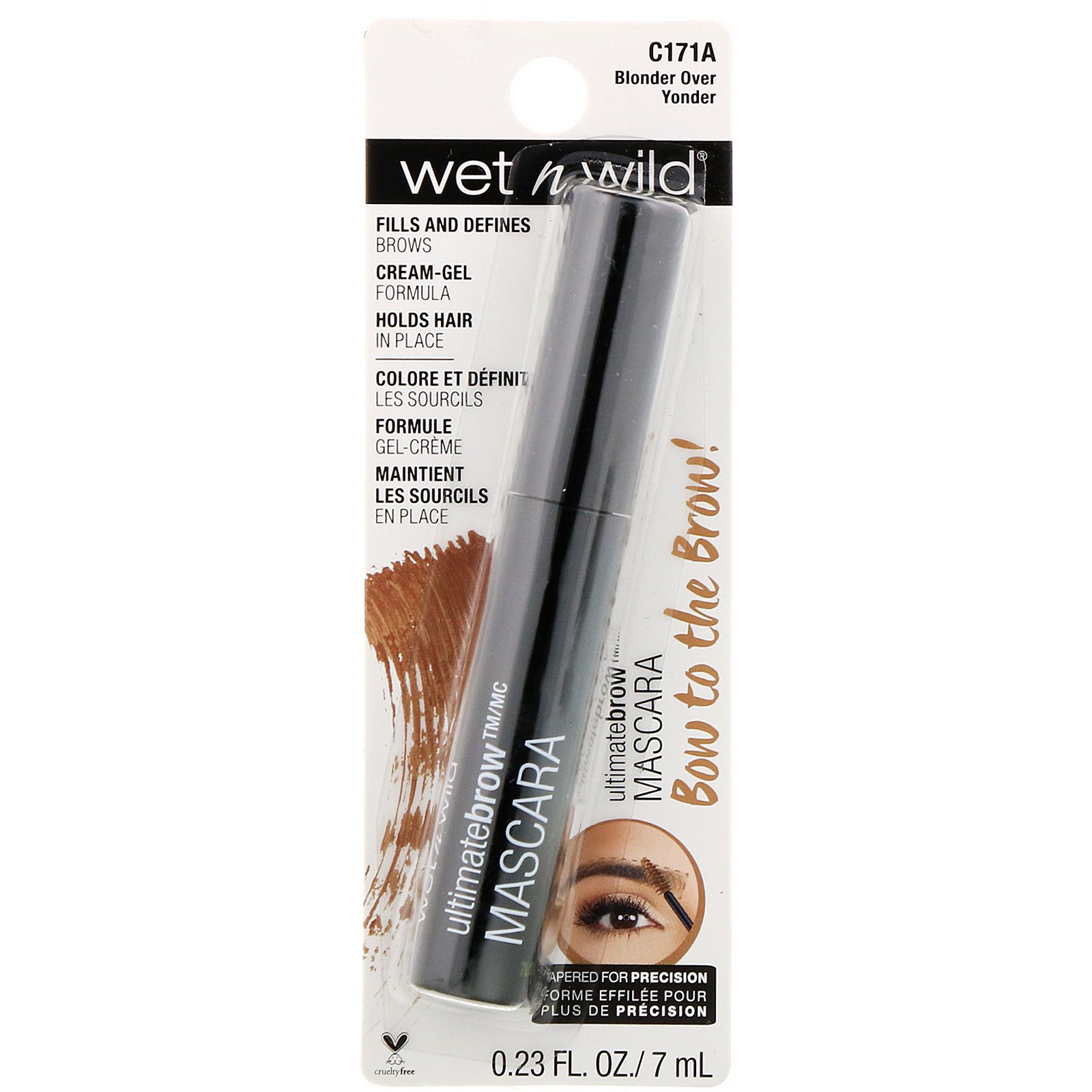 Wet n Wild, Máscara para sobrancelhas Ultimate Brow Mascara, Blonder Over Yonder, 0,23 fl oz (7 ml) - Imagem 2