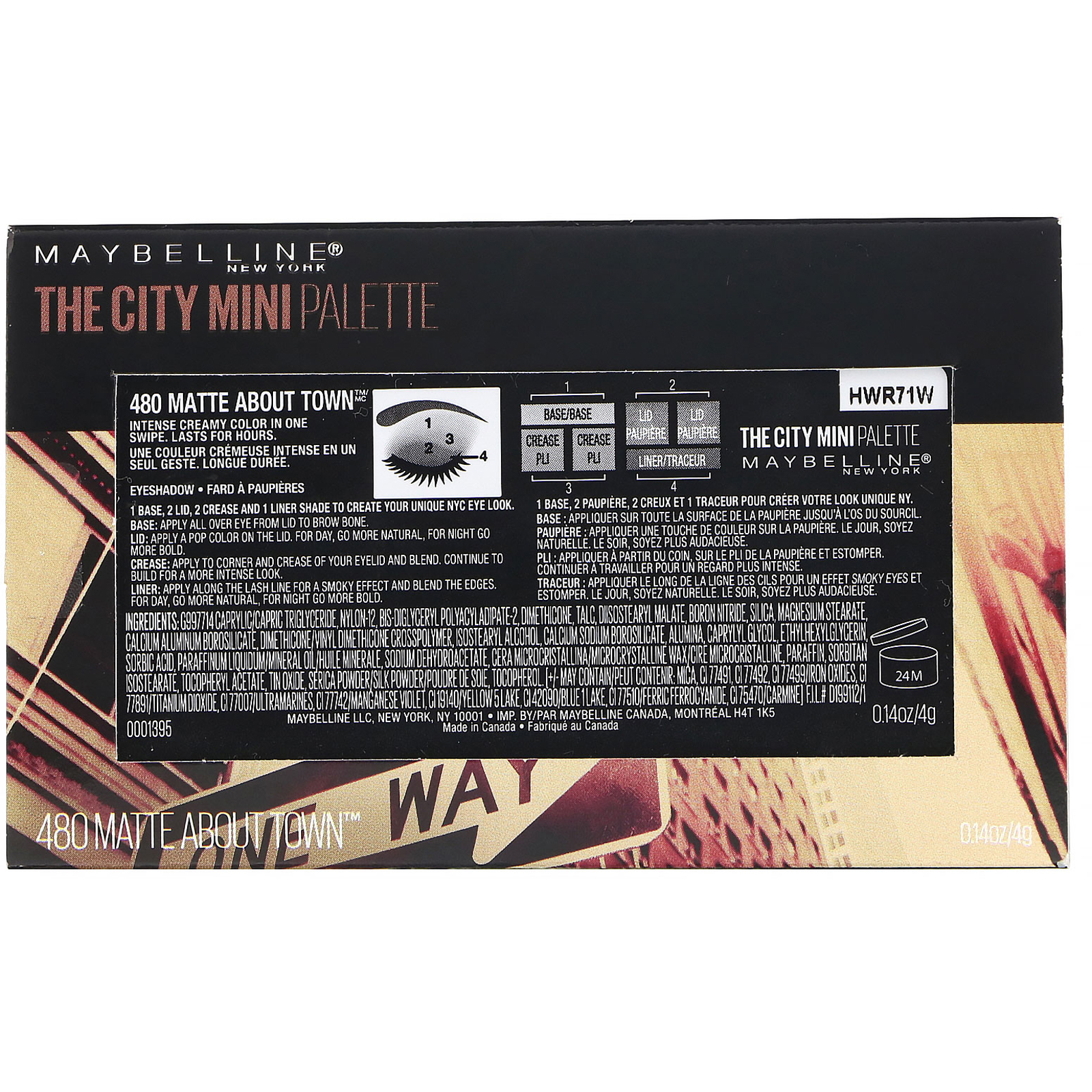 Maybelline, Paleta de sombras The City Mini, 480 Matte About Town, 4 g - Imagem 3