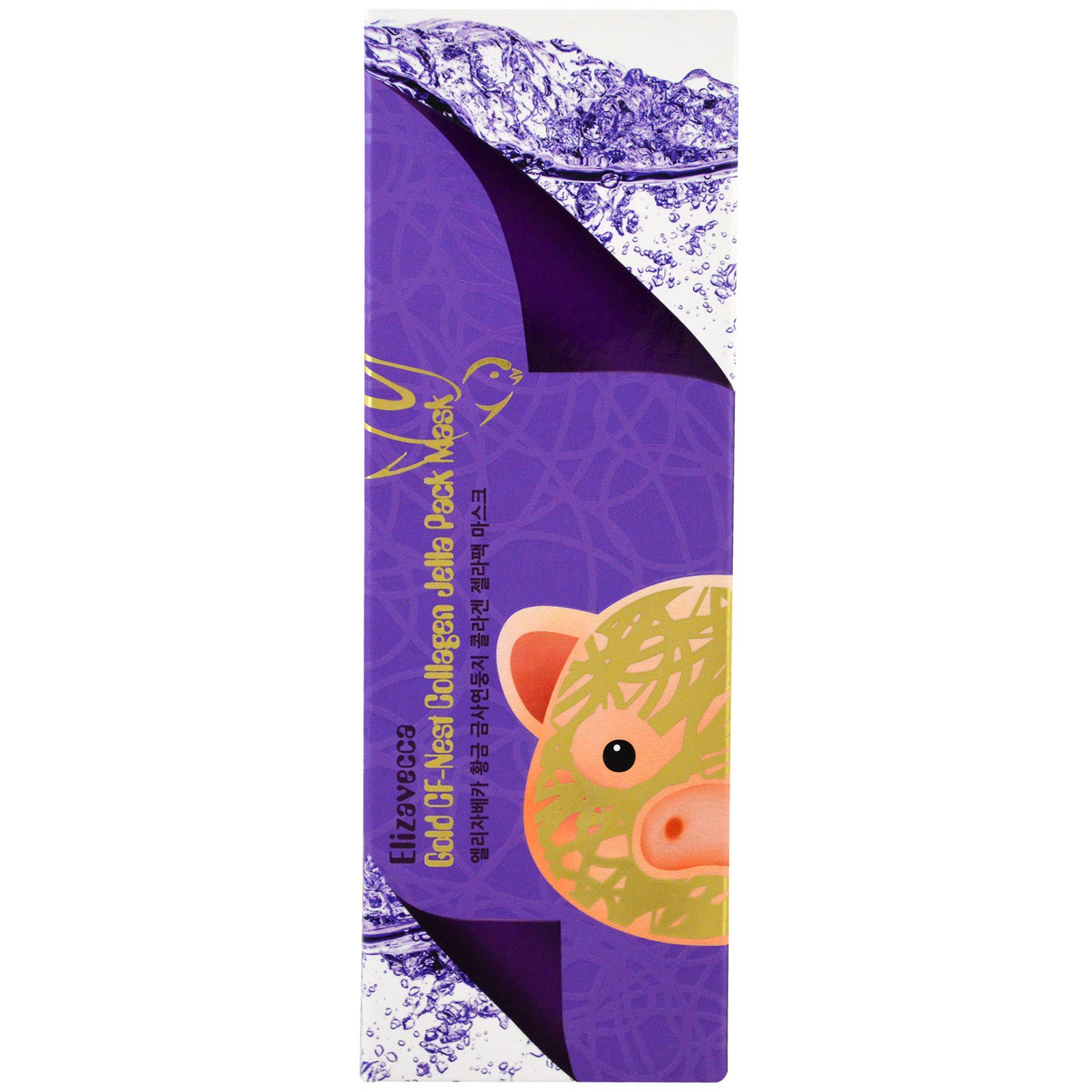 Elizavecca, Máscara de Colágeno Jella Pack Ouro CF-Nest, 80 ml - Imagem 2