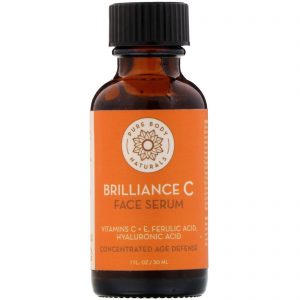 Pure Body Naturals, Serum Facial Brilliance C, 1 fl oz (30 ml)