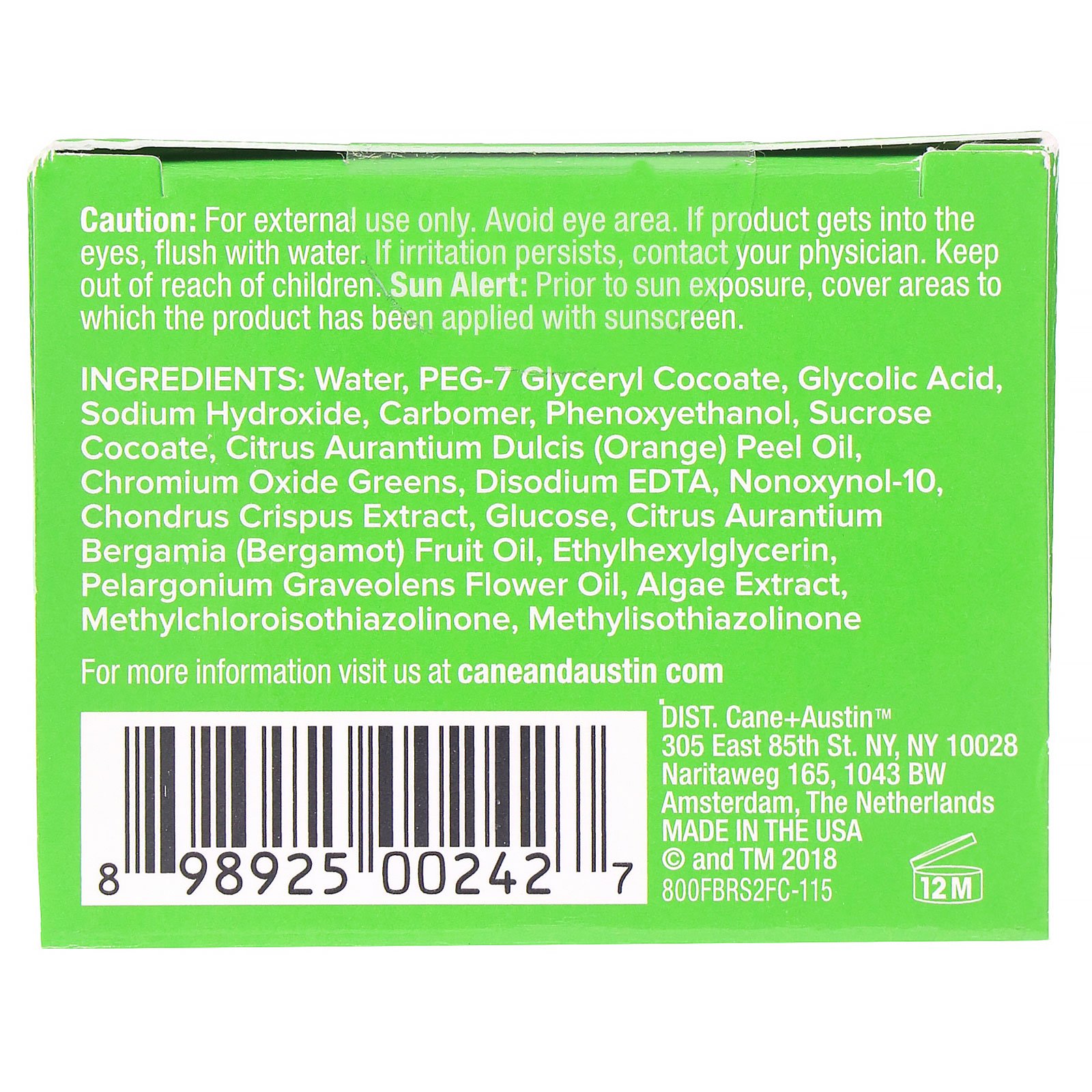 Cane + Austin, Máscara glicólica de limpeza em gel, ácido glicólico a 10%, 200 ml - Imagem 3