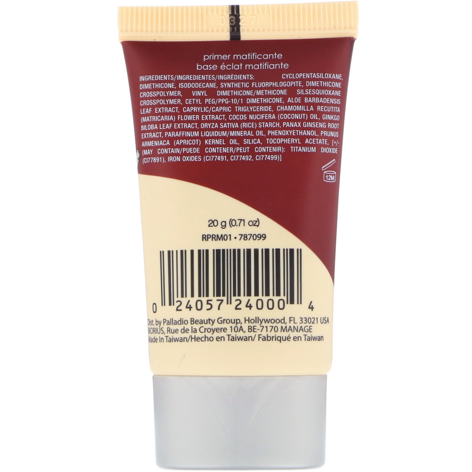 Palladio, Rice Primer, Matificante e Aperfeiçoante, 0,71 oz (20 g) - Imagem 2