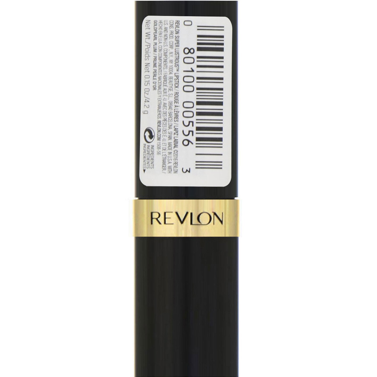 Revlon, Batom Super Lustrous, Pérola, Goldpearl Plum 610, 4,2 g - Imagem 2