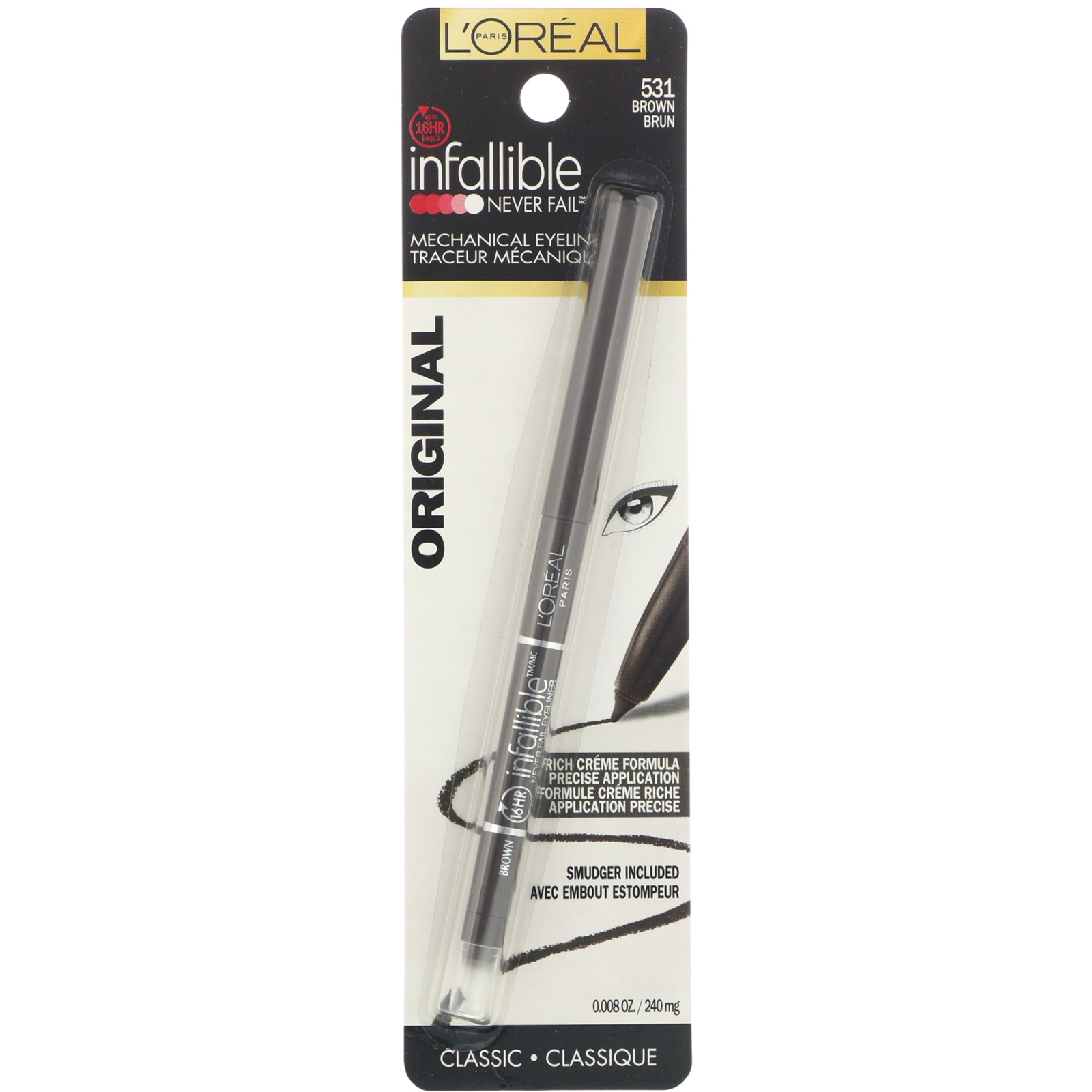 L'Oreal, Delineador Infallible Mechanical, 531 Marrom, 240 mg - Imagem 2