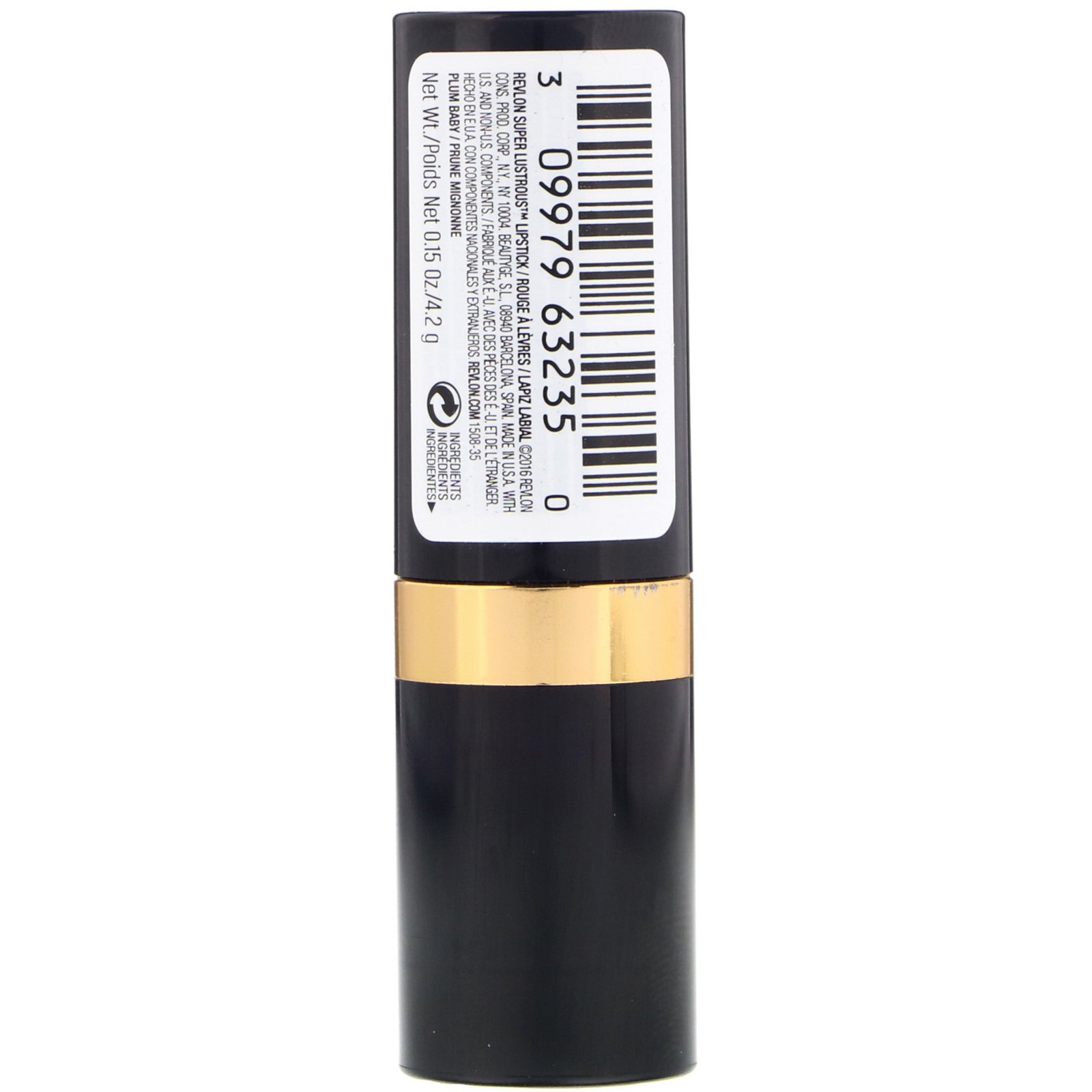 Revlon, Batom Super Lustrous, Pérola, Plum Baby 467, 4,2 g - Imagem 2