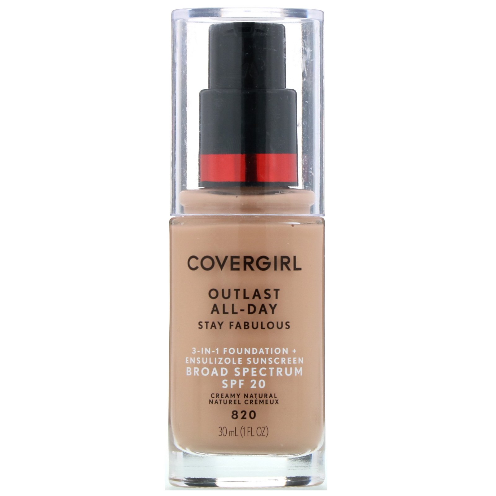 Covergirl, Outlast All-Day Stay Fabulous, Base 3 em 1, 820 Natural creme, 30 ml