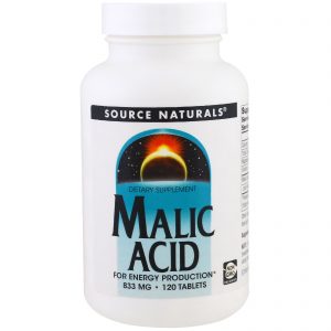 Source Naturals, Ácido malico, 833 mg, 120 comprimidos