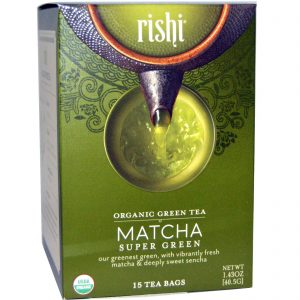 Rishi Tea, Chá verde orgânico, Matcha Super Green, 15 sachês, 1,43 oz (40,5 g)