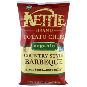 Kettle Foods, Chips de batatas orgânicas, Sabor Churrasco, 5 oz (142 g)