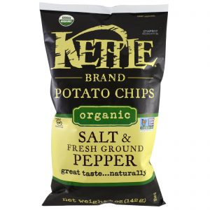 Kettle Foods, Batatas Orgânicas Fritas, Sal e Pimenta Fresca Moída, 5 oz (142 g)