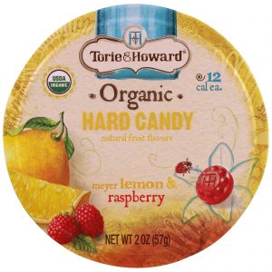 Torie & Howard, Balas Duras Orgânicas, Limão Meyer e Framboesa, 57 g (2 oz)