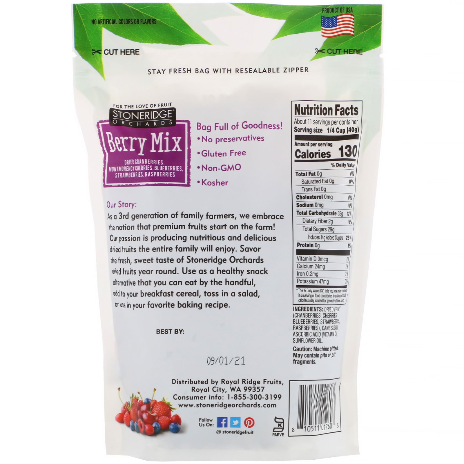Stoneridge Orchards, Berry Mix, 16 oz (454 g) - Imagem 2