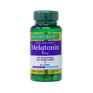 Nature's Bounty, Melatonina Camada de Espectro Duplo - 5 mg - 60 Tabletes