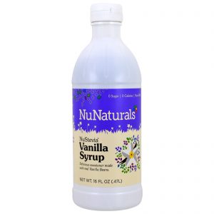 NuNaturals, NuStevia, Xarope de Baunilha, frasco de 16 oz (47 l)