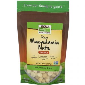 Now Foods, Real Food, Raw Macadamia Nuts, Unsalted, 8 oz (227 g)