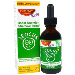 Bioray, NDF Focus, Boost Attention & Remove Toxins, Kids, Sabor Cítrico, 2 fl oz. (60 ml)