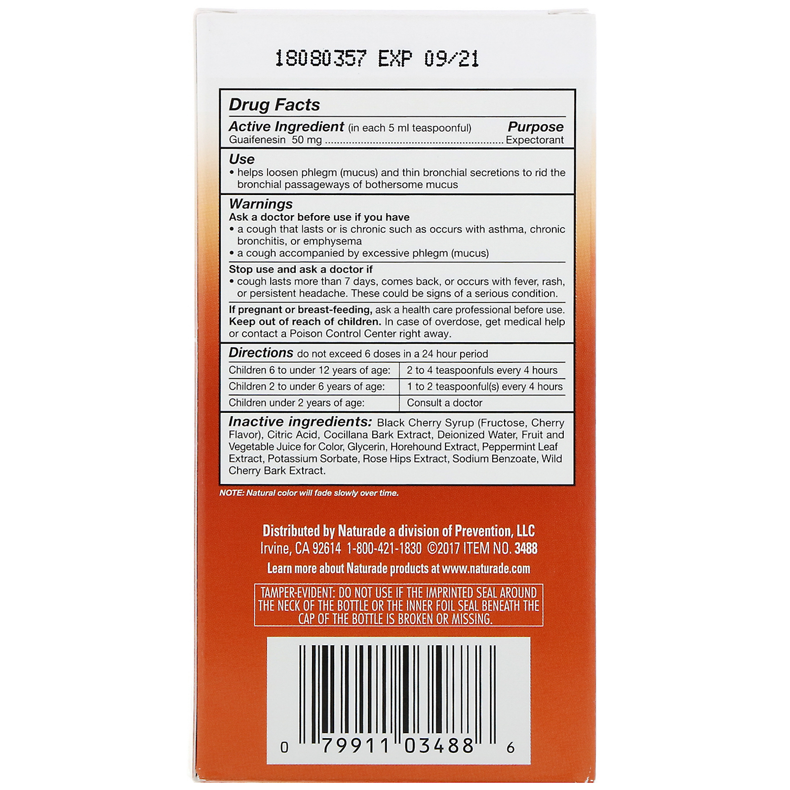 Naturade, Children's EXPEC, Expectorant with Soothing Herbs, Natural Cherry Flavor, 4.2 fl oz (125 ml) - Imagem 2