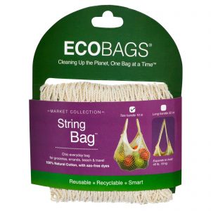 ECOBAGS, Coleção de mercado, bolsa de corda, alça curta 10 pol., natural, 1 bolsa