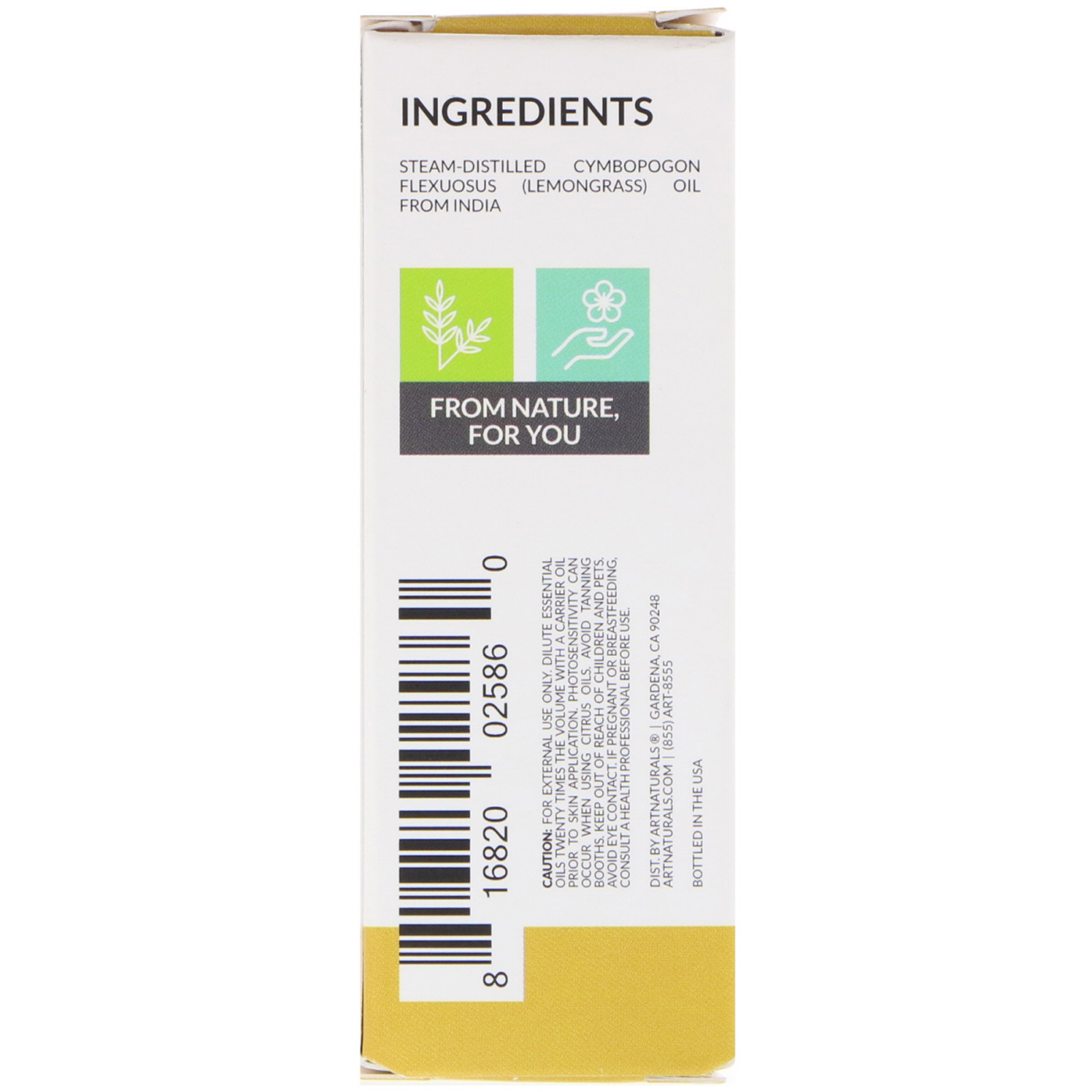 Artnaturals, Óleo de Capim Limão, 0,50 fl oz (15 ml) - Imagem 2