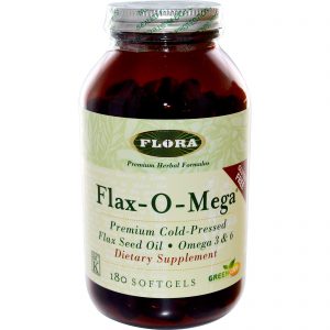 Flora, Flax-O-Mega, 180 cápsulas softgel