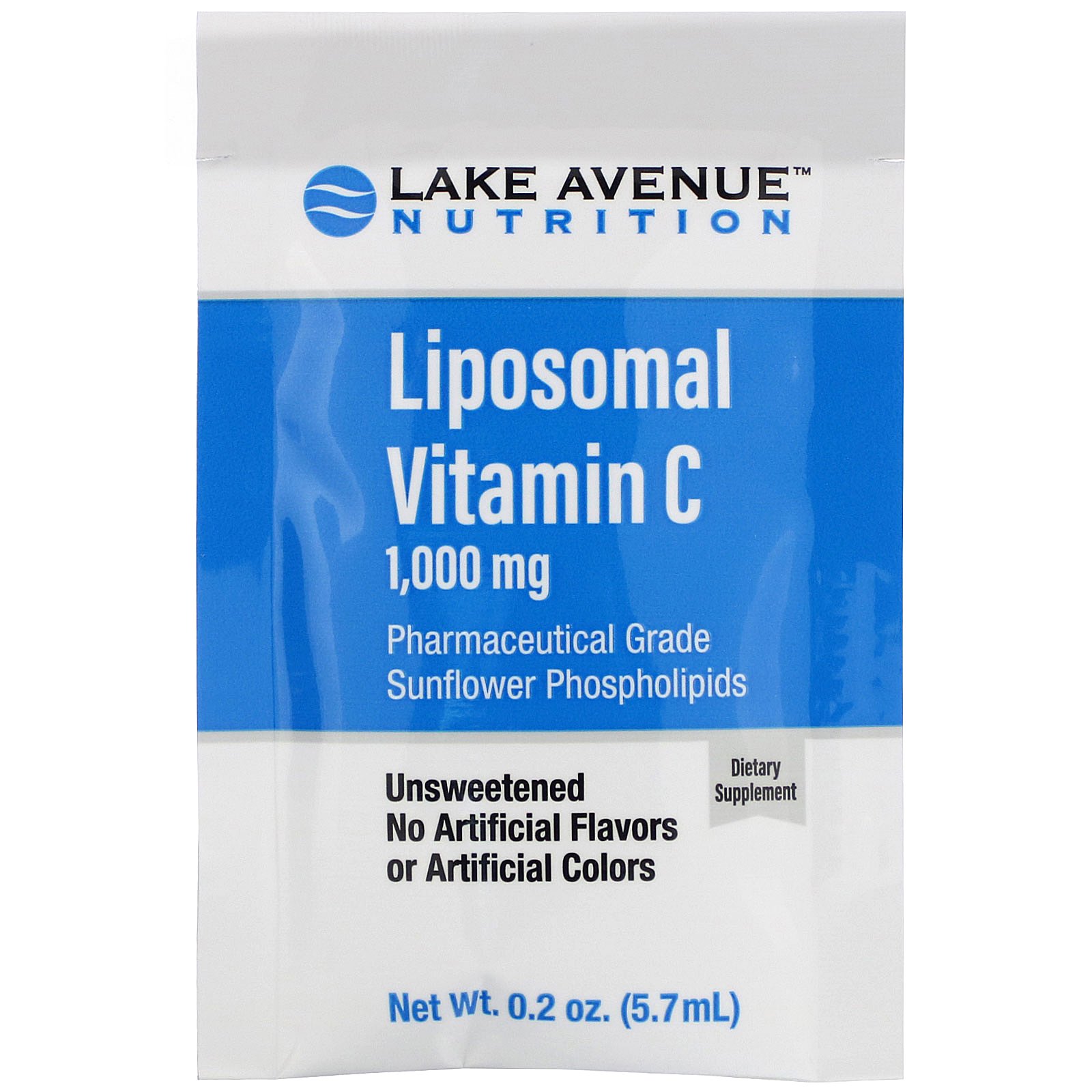 Lake Avenue Nutrition, Liposomal Vitamin C, Unflavored, 1,000 mg , 30 Packets, 0.2 oz (5.7 ml) Each - Imagem 3