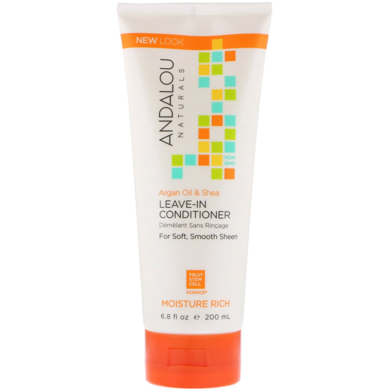 Andalou Naturals, Condicionador Sem Enxágue, Óleo de Argan e Karité, Hidratante, 200 ml (6,8 fl oz)