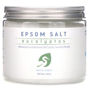 White Egret Personal Care, Sal de Epsom, Eucalipto, 454 g
