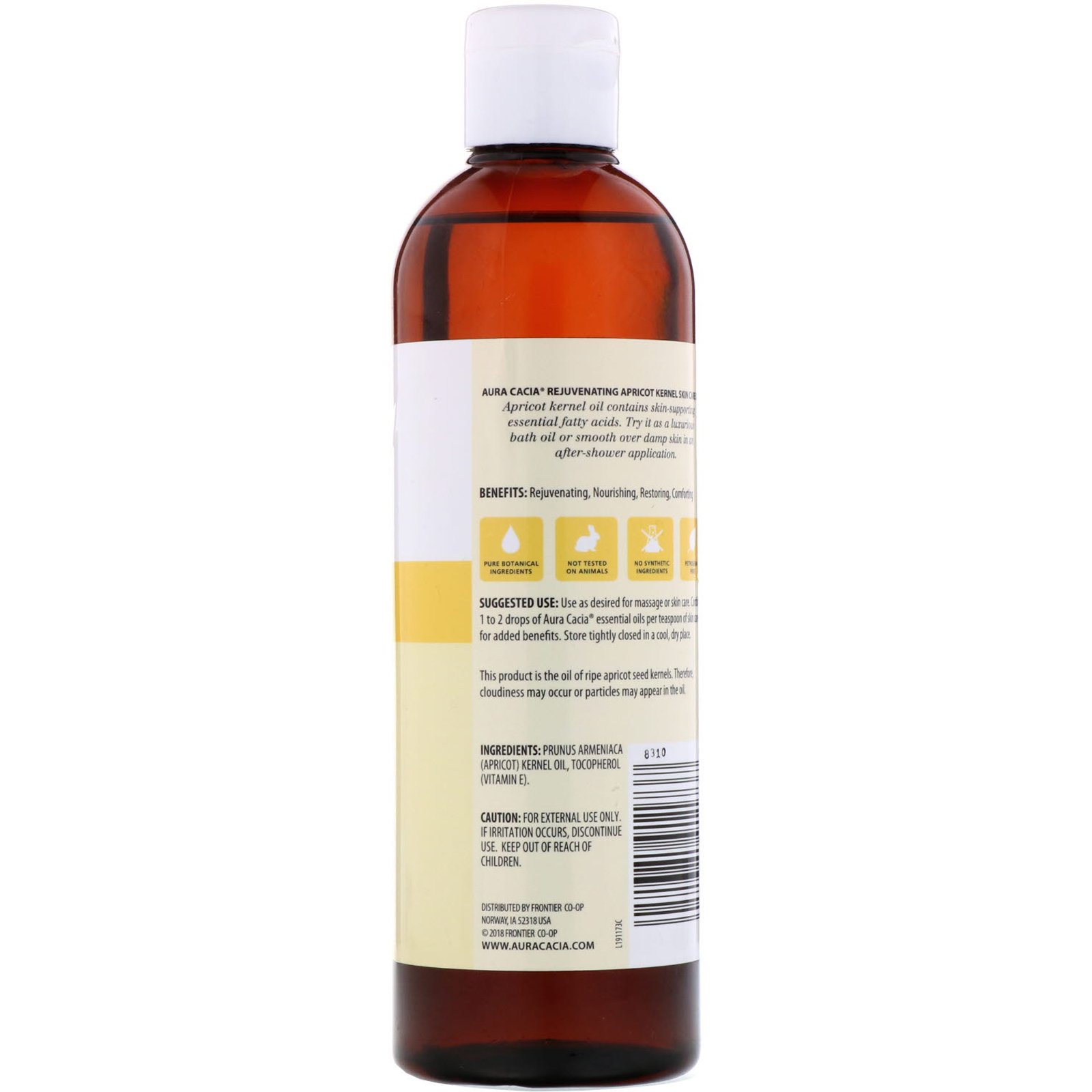 Aura Cacia, Óleo Natual para Cuidados com a Pele, Caroço de Damasco, 16 fl oz (473 ml) - Imagem 2