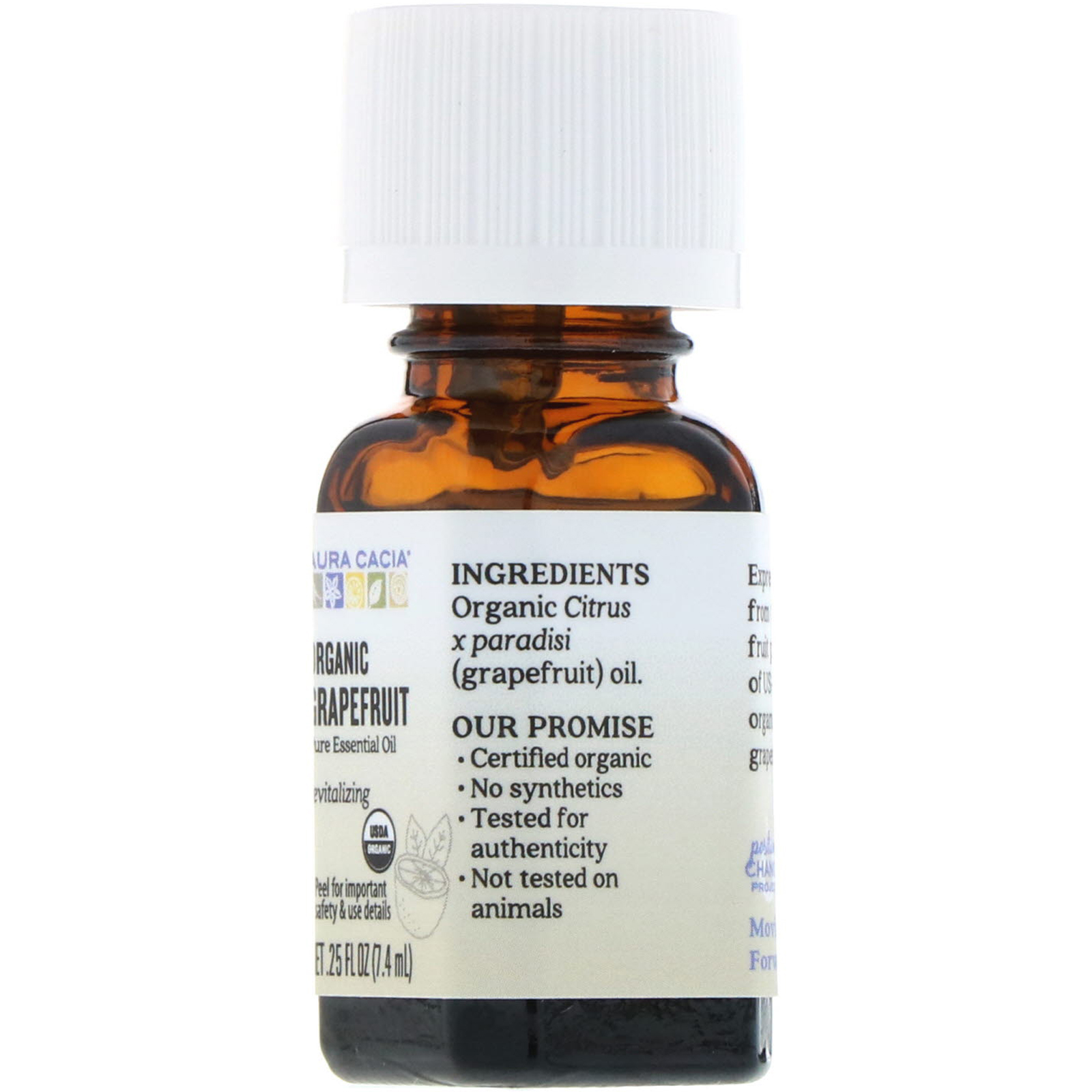 Aura Cacia, Toranja Orgânica, 0.25 fl oz (7,4 ml) - Imagem 2