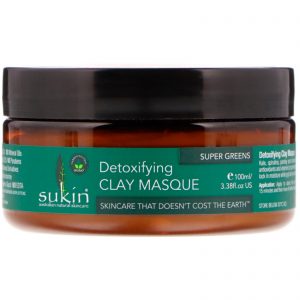 Sukin, Supervegetais, Máscara Detox de Argila, 3,38 fl oz (100 ml)