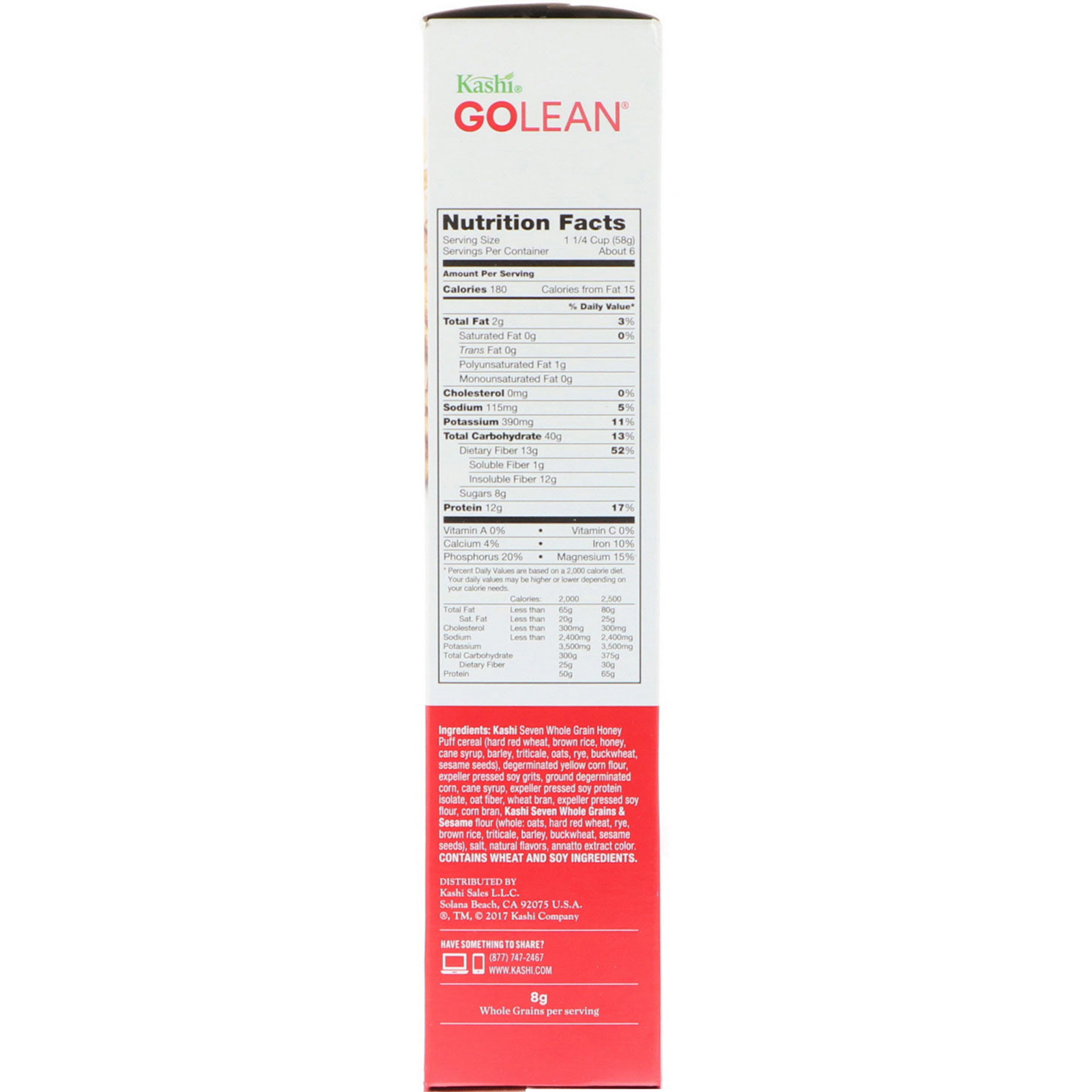 Kashi, GoLean Cereal, Original , 13.1 oz (371 g) - Imagem 2
