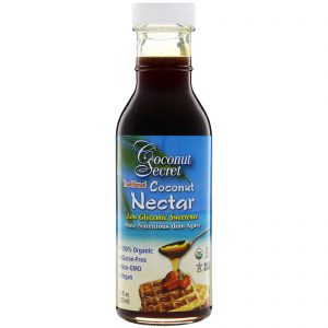 Coconut Secret, Néctar de coco tradicional, Adoçante com Baixo Teor Glicêmico, 355 ml