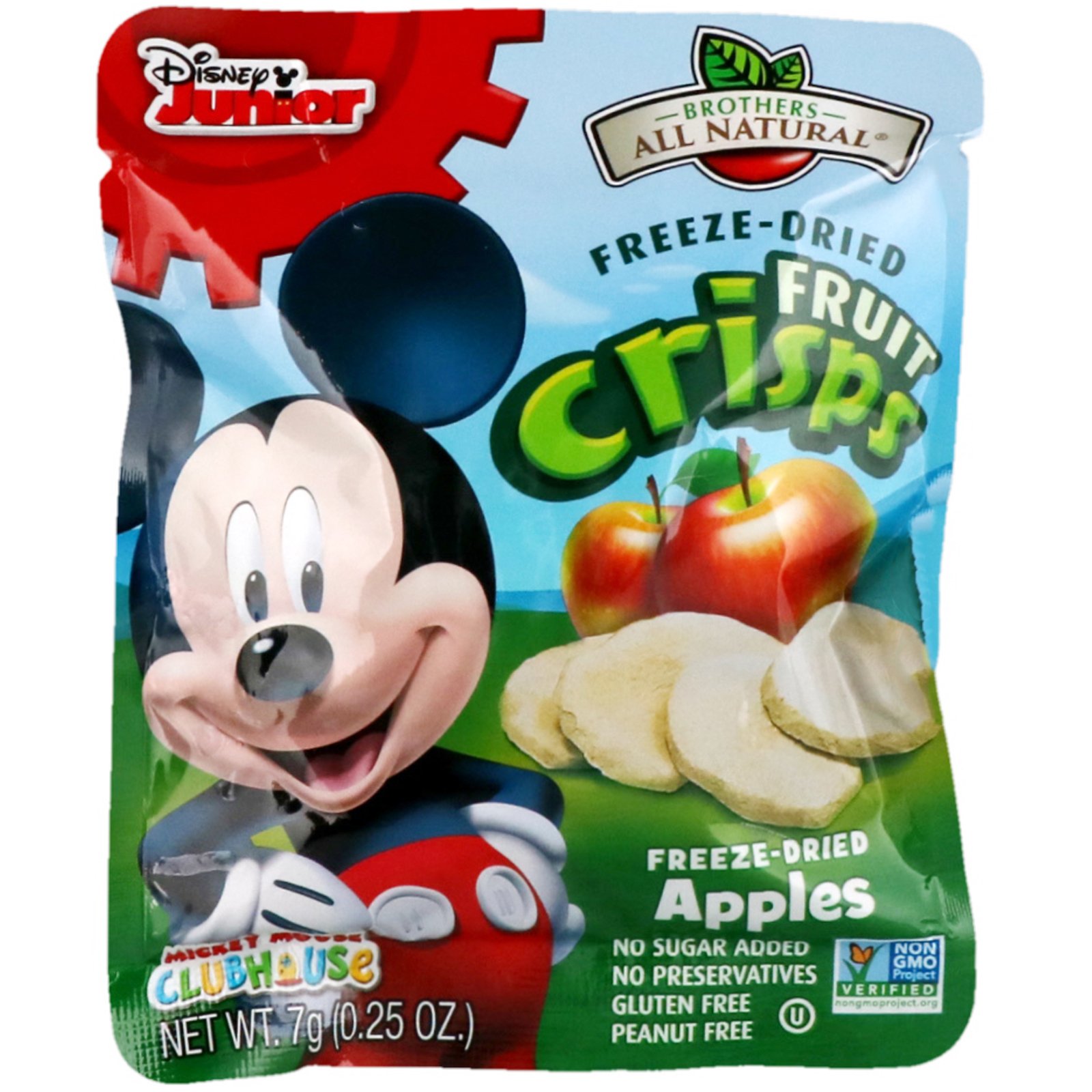 Brothers-All-Natural, Crocantes de Frutas, Disney Junior, Maçã e Maçã com Canela, 5 unidades, 1,23 oz (35 g) - Imagem 3