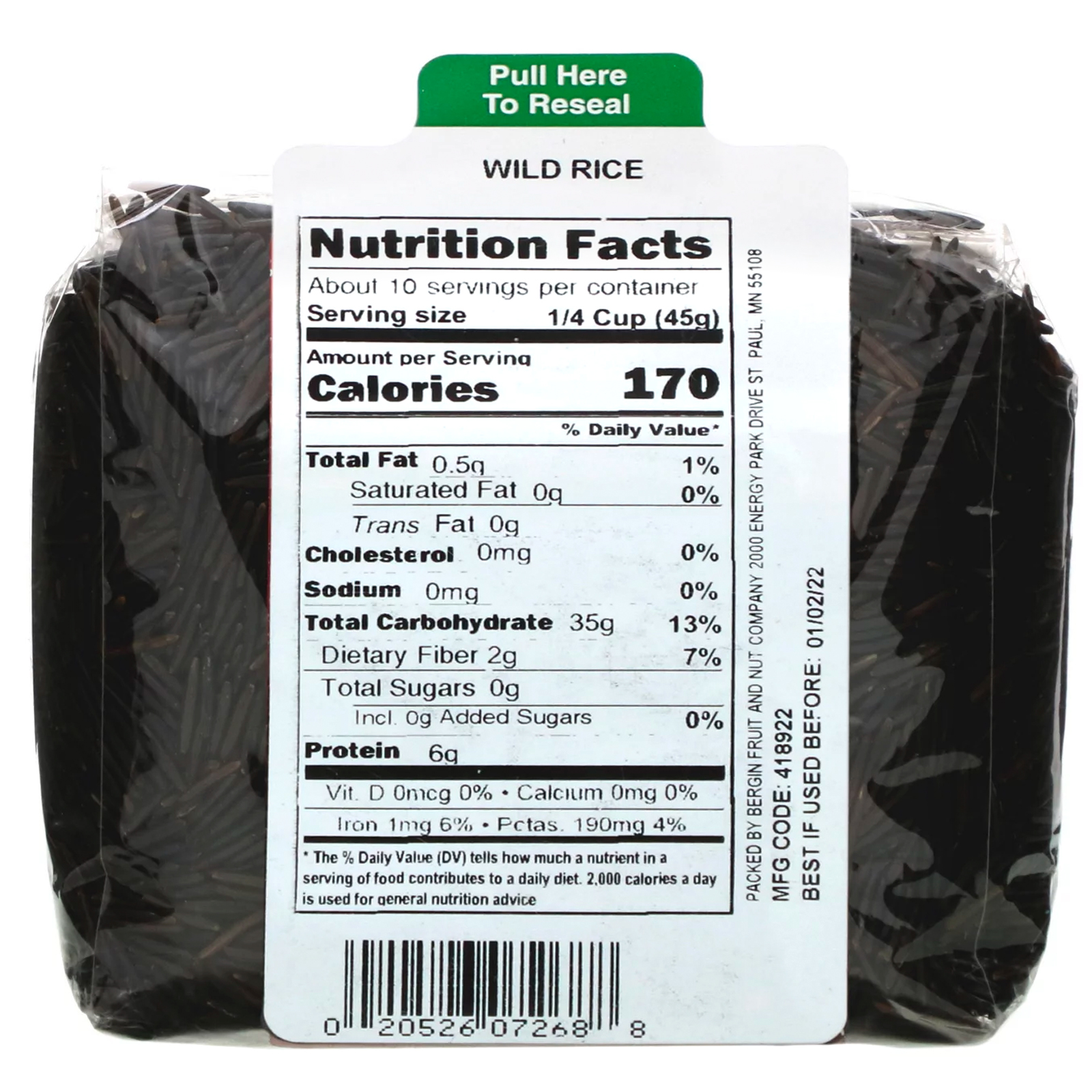 Bergin Fruit and Nut Company, Wild Rice, 16 oz (454 g) - Imagem 2