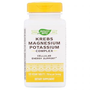 Nature's Way, Complexo Magnésio-Potássio Krebs, 350 mg, 120 Comprimidos Vegetais