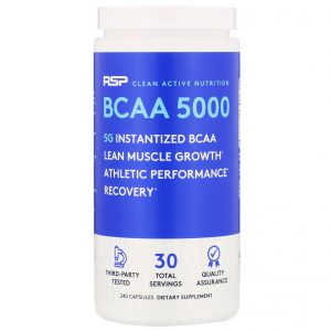 RSP Nutrition, BCAA 5000, 240 Cápsulas